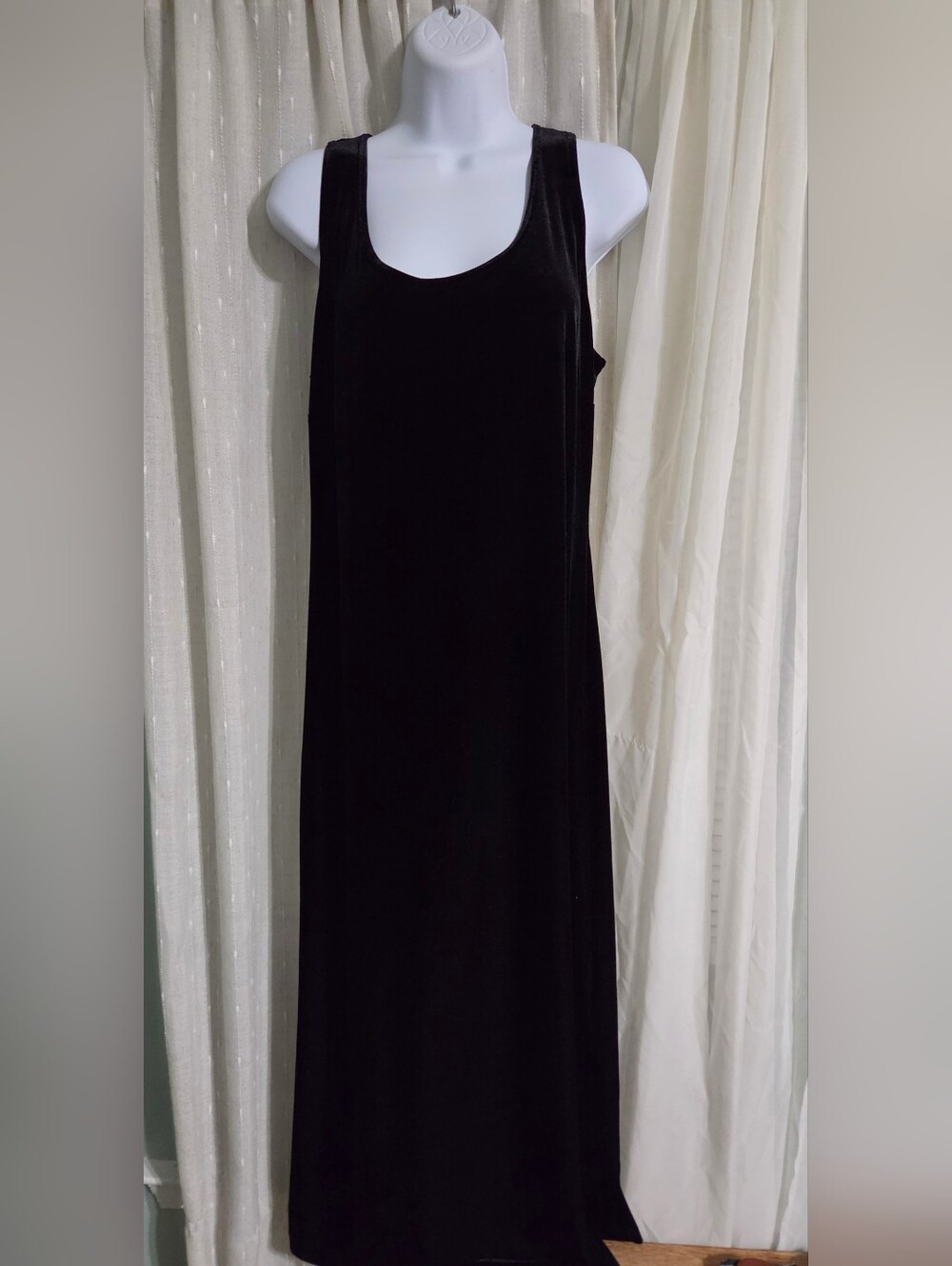 Studio I Black Velvet Maxi Tank Dress